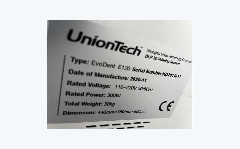 UnionTech EvoDent E120 3D打印机